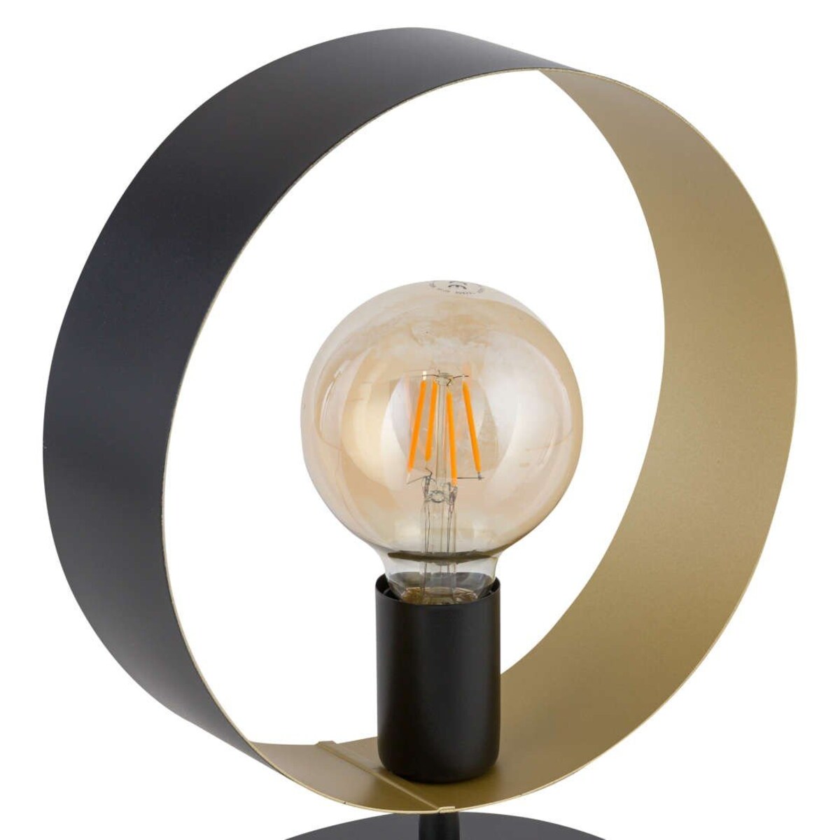 Metalowa lampka nocna HOOP 50278 Sigma stojąca okrągła biała