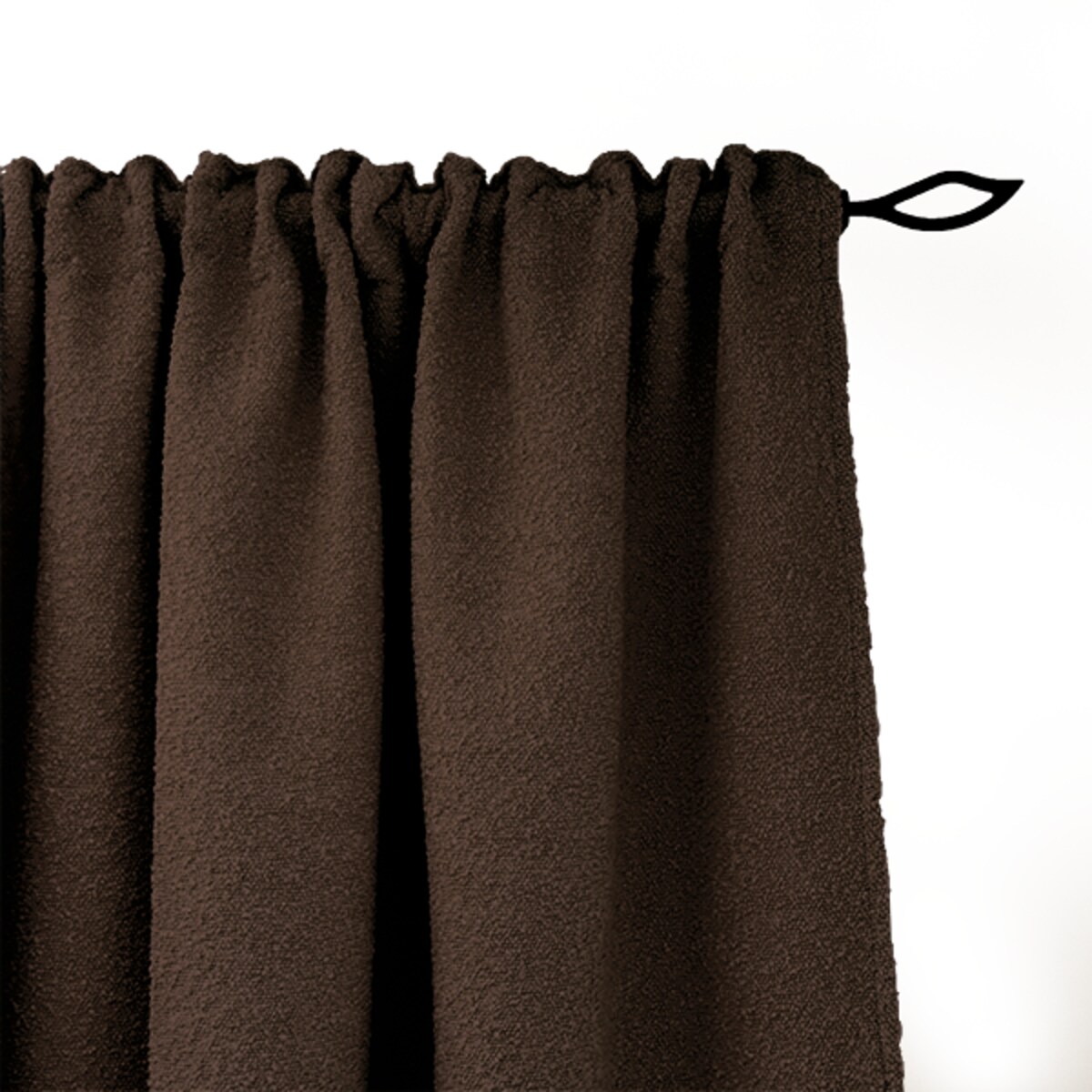 Zasłona BOUCLE BC2080 | brązowy - 140 x 260 cm