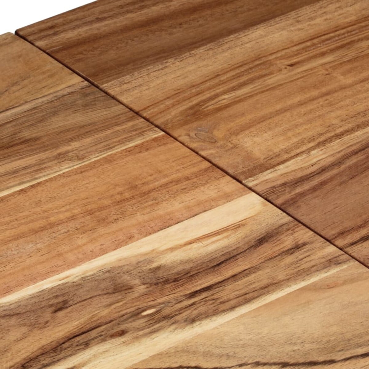 vidaXL Stolik konsolowy, srebrny, stal nierdzewna i drewno akacjowe