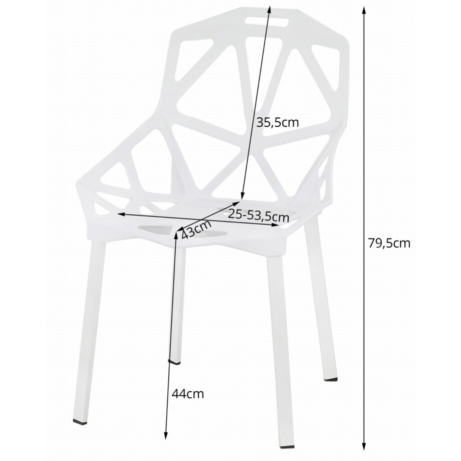 Krzesło Do Jadalni Kuchni Salonu Essen - Czarne X 4