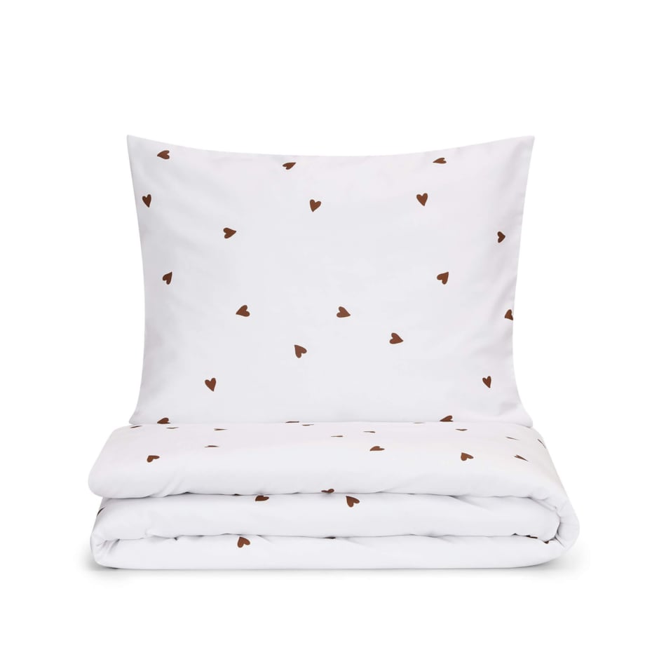 Poszewka Czekoladowe serduszka 70 x 80 cm