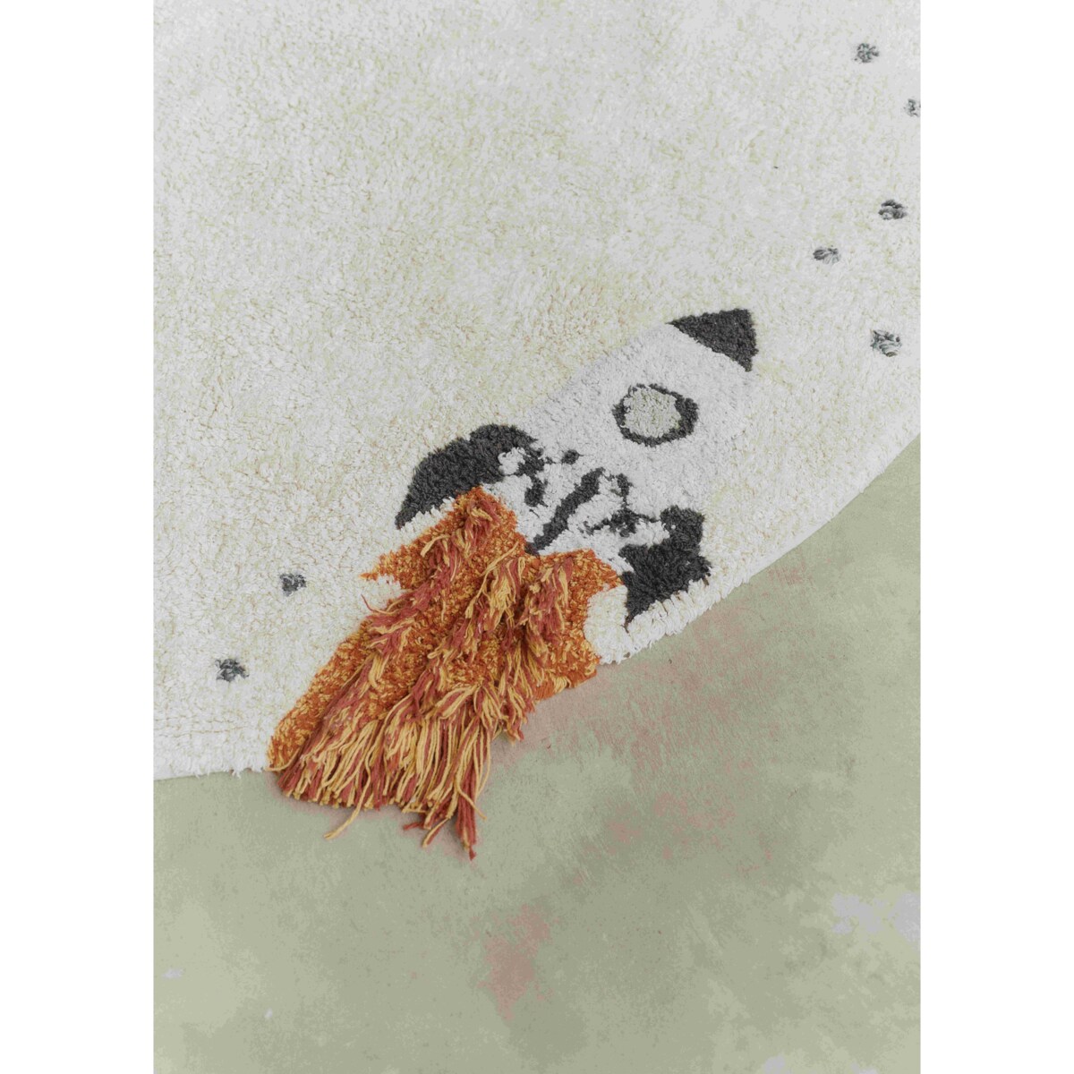 Dywan bawełniany Interstellar Journey do prania w pralce, "Mom, I want to be an astronaut" Lorena Canals