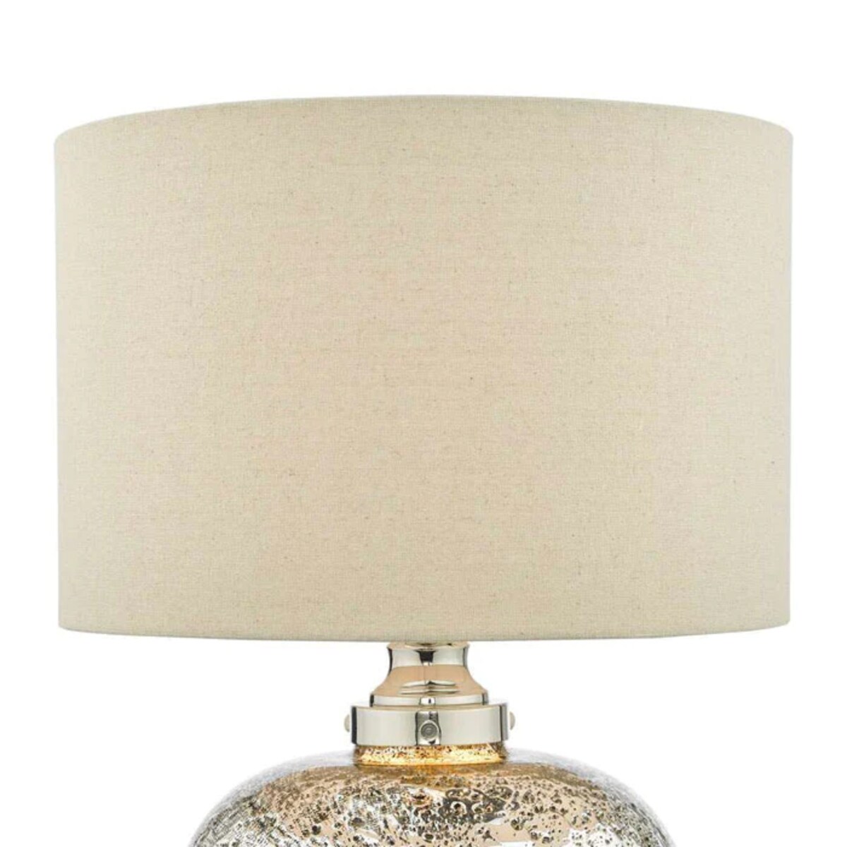 Stołowa lampa Lava LAV4238 Dar Lighting szkliwo wulkaniczne nikiel beż