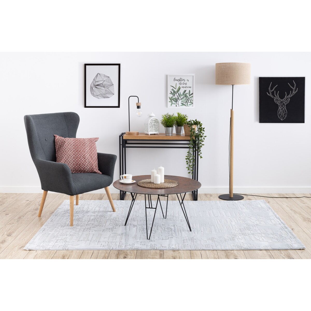 Dywan AKRYL DIZAYN 8840 jasny niebieski 100x200 cm