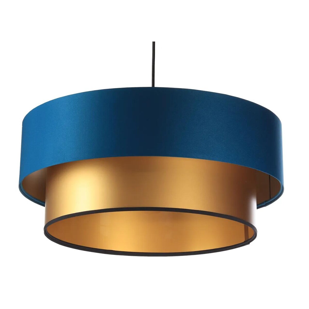 Lampa wisząca DOUBLE BLUE 40 granatowa/złota