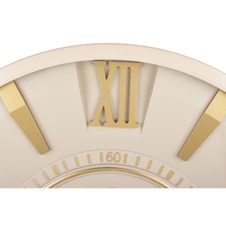 Zegar ścienny metalowy 80x80x10,5 cm OROGLIO biało-złoty
