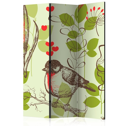 Parawan jednostronny Dla dzieci 135x172 cm 3-częściowy żółty