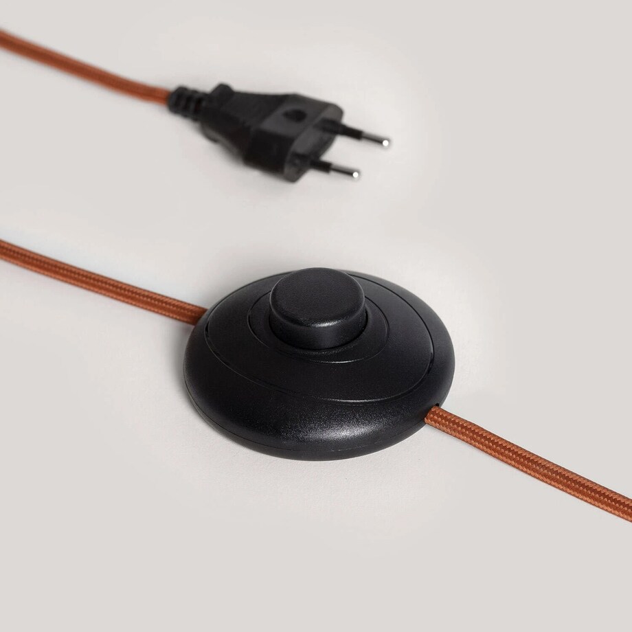 Lampa podłogowa z drewna mango z białym kloszem, Degma, 129 cm