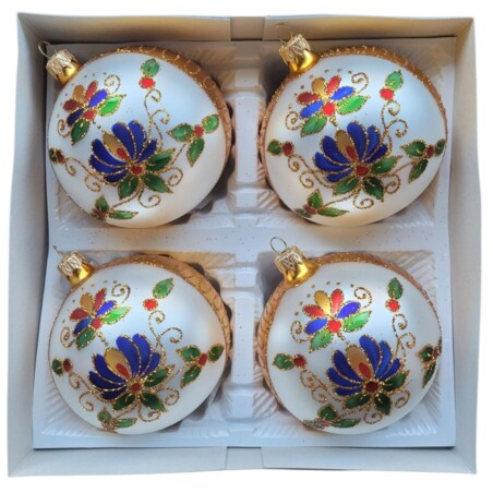 Bombka szklana 4 szt. Ø 100 mm JANIA