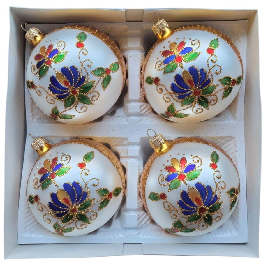 Bombka szklana 4 szt. Ø 100 mm JANIA