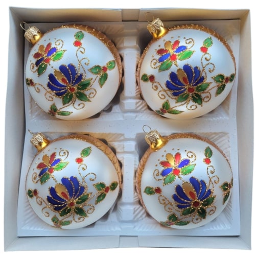 Bombka szklana 4 szt. Ø 100 mm JANIA