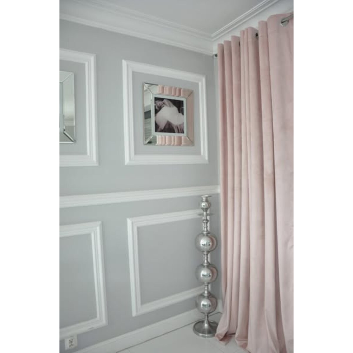 Zasłona welurowa gładka | 140x250 cm przelotki | baby pink