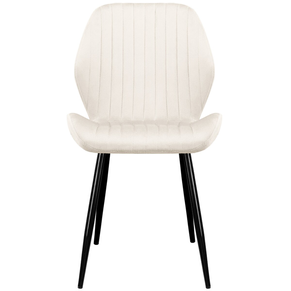 Krzesło tapicerowane do salonu jadalni pikowane welurowe beżowe