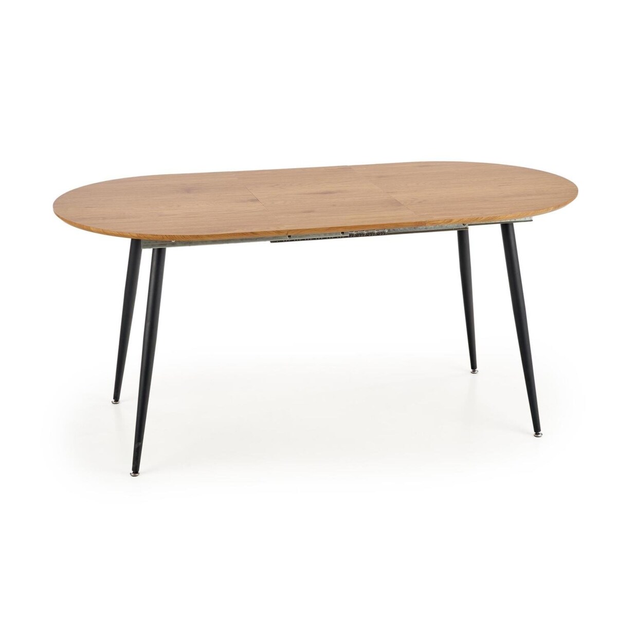 STÓŁ ROZKŁADANY Lora blat mdf DĄB ZŁOTY stalowe czarne nogi