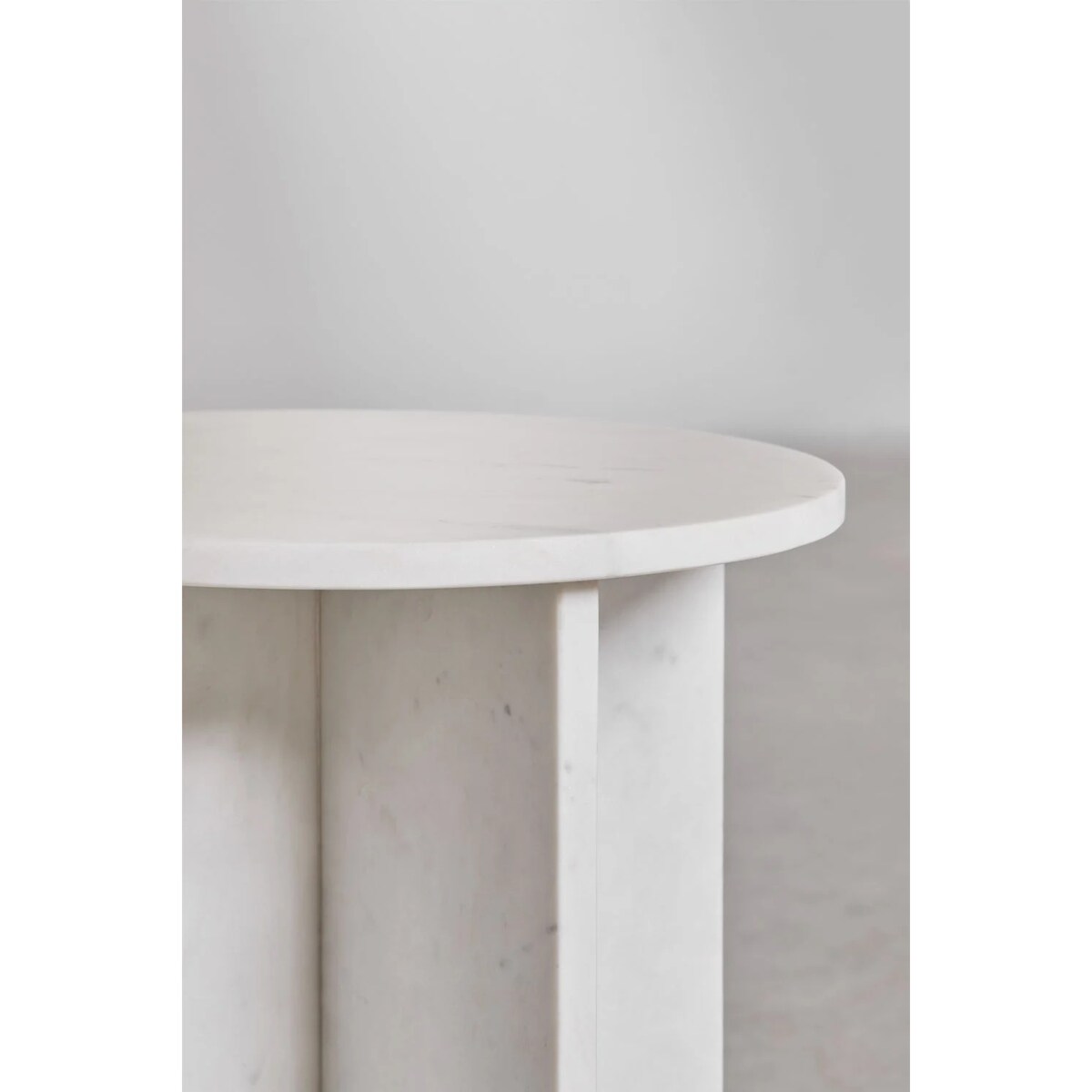 Stolik pomocniczy, biały marmur Banswara, Ø35 cm, Mencia