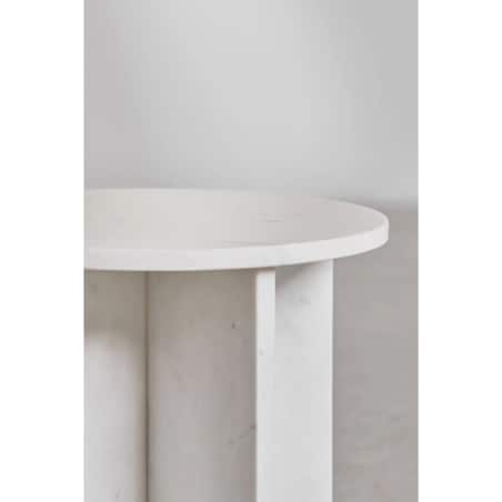 Stolik pomocniczy, biały marmur Banswara, Ø35 cm, Mencia
