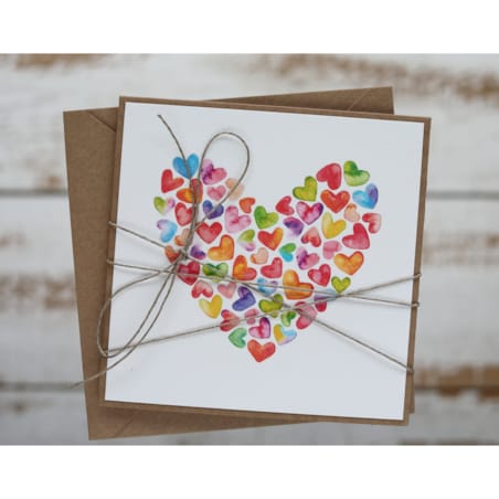 Wyjątkowa kartka walentynkowa - walentynka z sercem