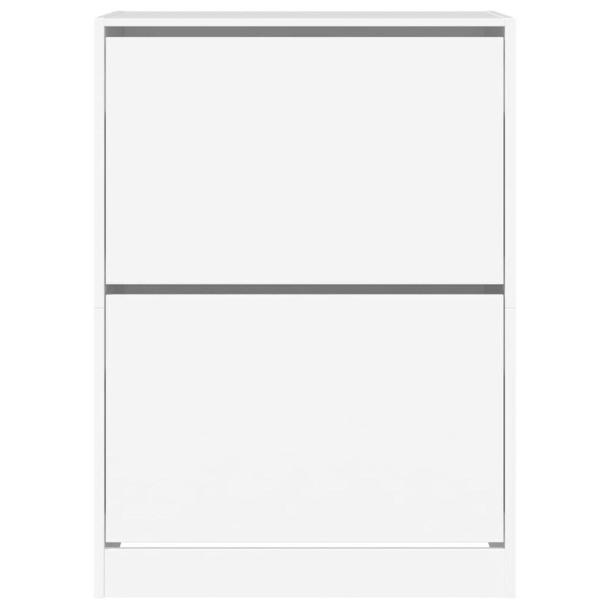 vidaXL Szafka na buty z 2 uchylanymi szufladami, biała, 80x42x108 cm