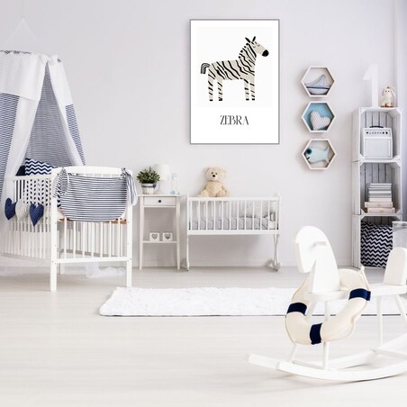 plakat zwierzaki z afryki zebra 50x70 cm
