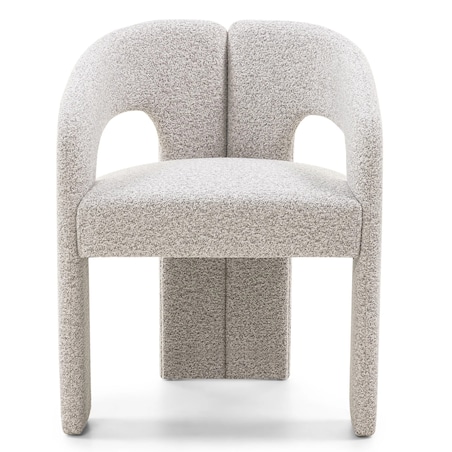 Krzesło tapicerowane HEMBER szarobeżowe 77x62x56 cm