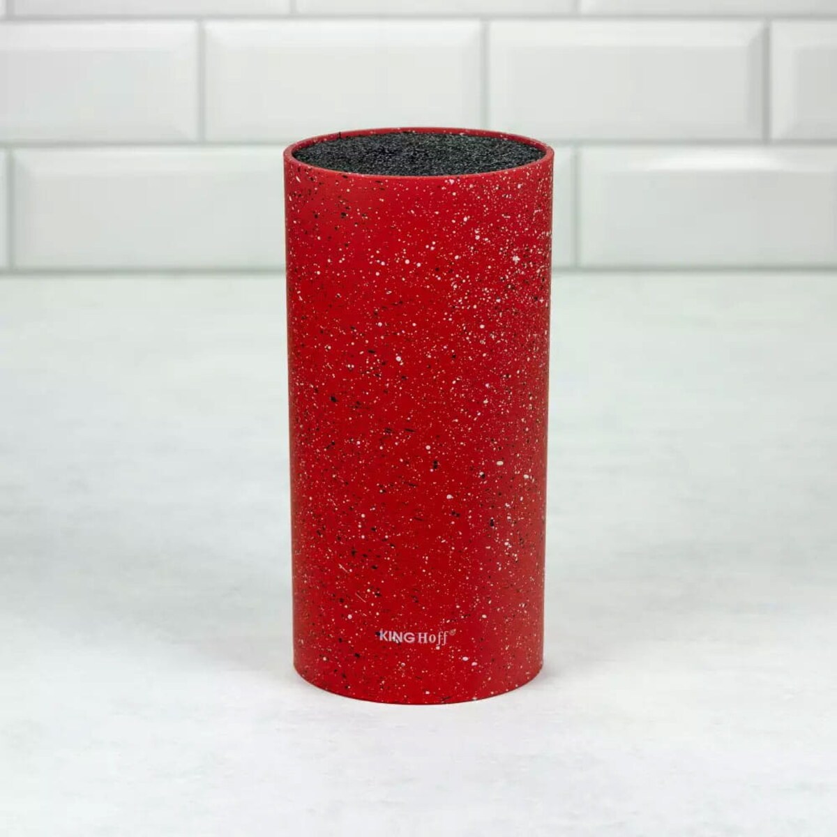 Uniwersalny stojak na noże do noży czerwony KINGHOFF