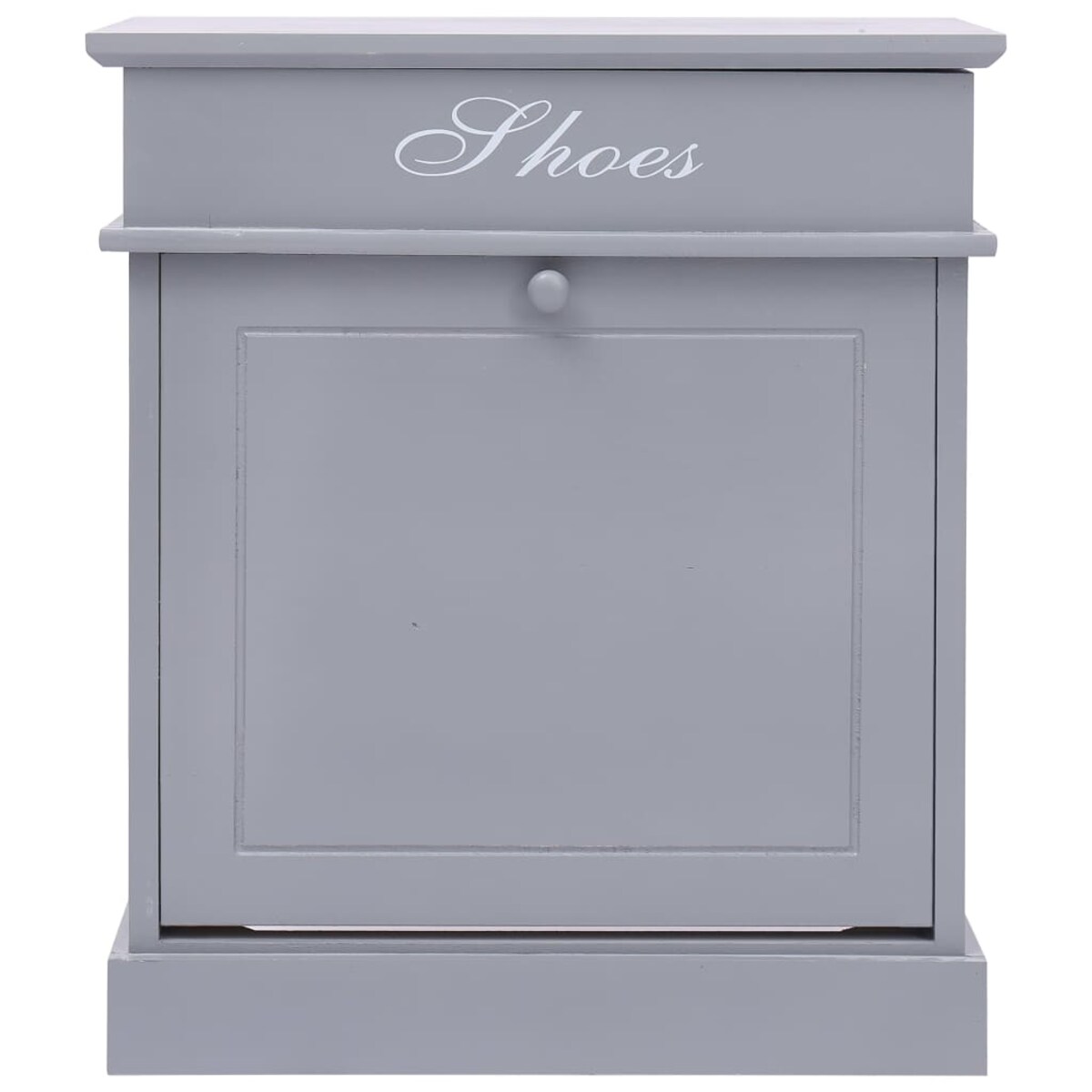 vidaXL Szafka na buty, szara, 50 x 28 x 58 cm, drewno paulownia