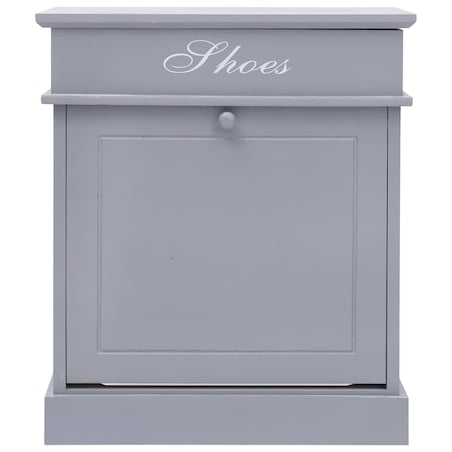 vidaXL Szafka na buty, szara, 50 x 28 x 58 cm, drewno paulownia