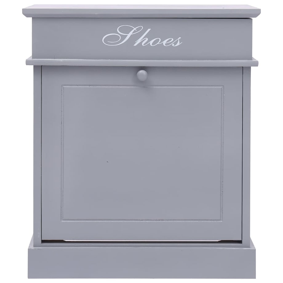 vidaXL Szafka na buty, szara, 50 x 28 x 58 cm, drewno paulownia