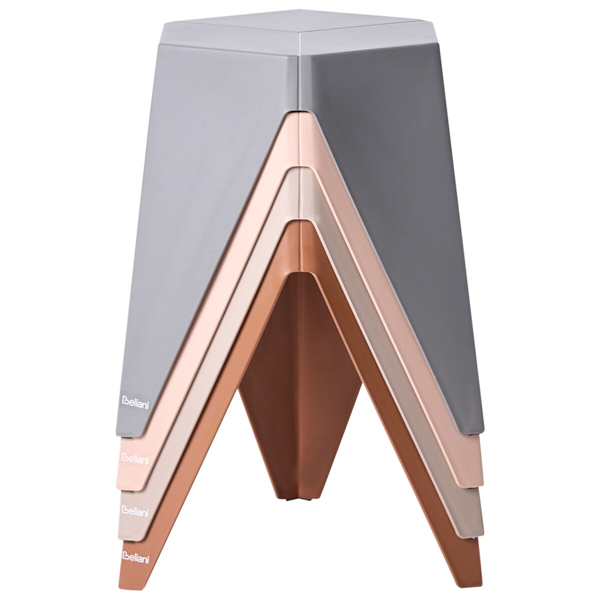 Zestaw 4 stołków ogrodowych KARAVOS Kolorowy