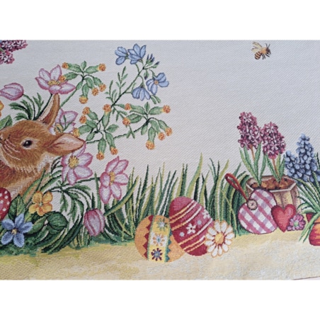 Obrus Wielkanocny 140X140 Cm Na Stół Ozdobny Dekoracyjny Zające