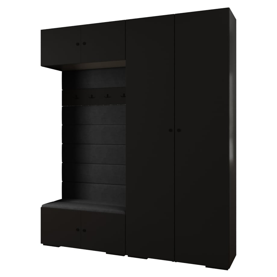 Garderoba do przedpokoju INOVA 2 Z18 czarny+czarny+manila18