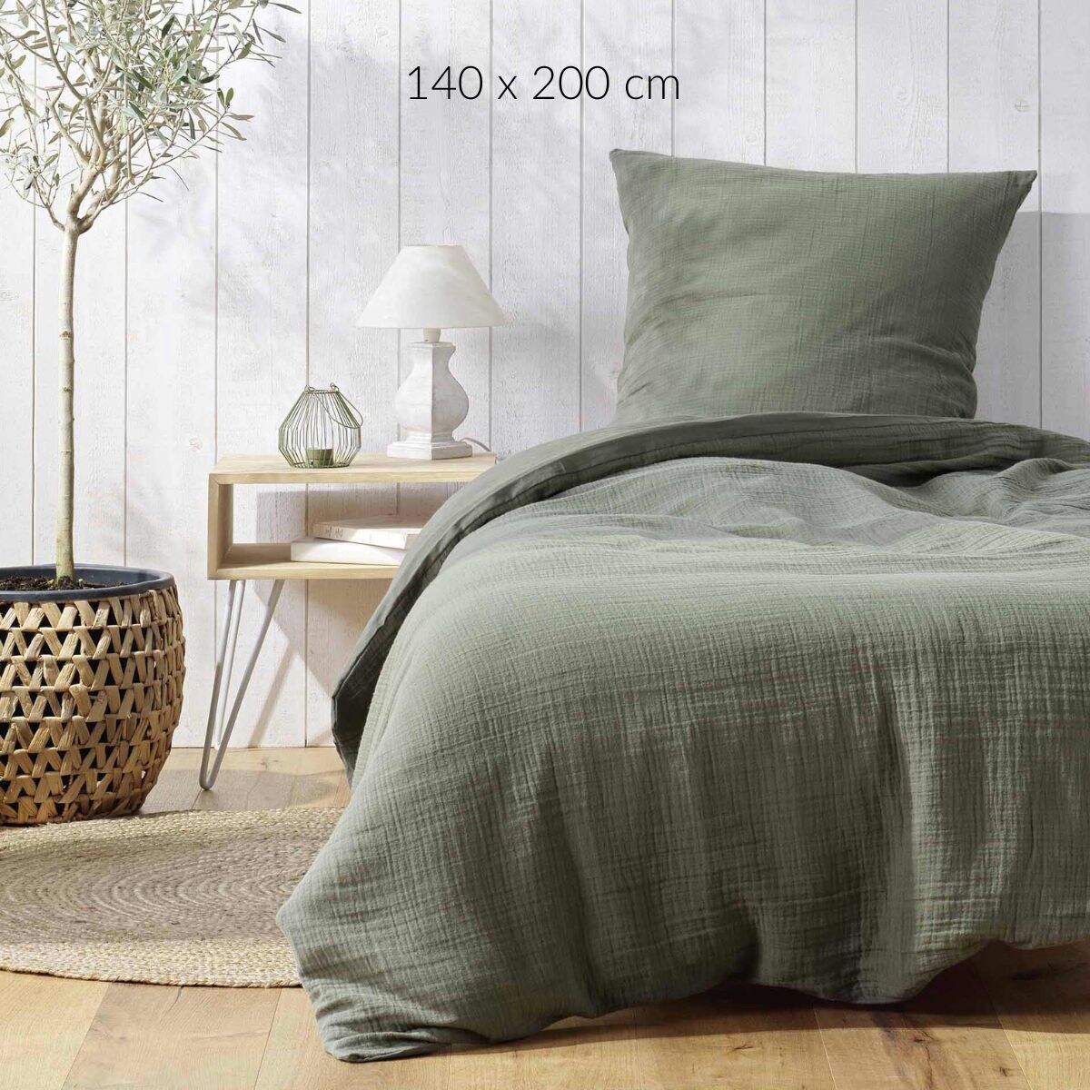 Zestaw pościeli bawełnianej z fakturą, ANGELIA, 140 x 200 cm