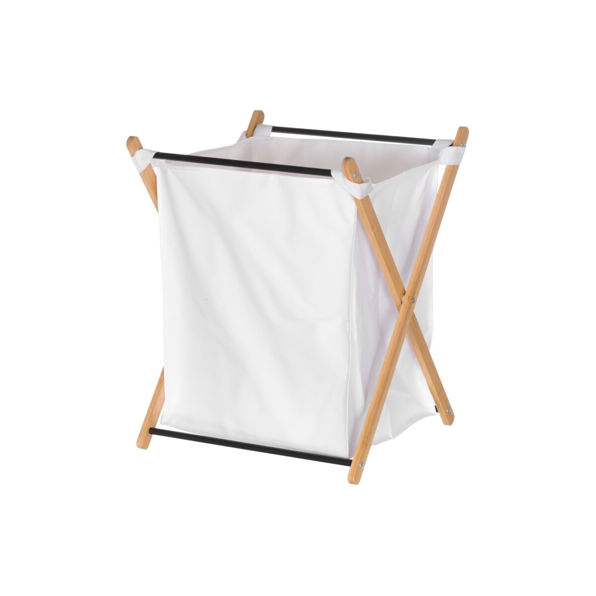 Kosz na pranie na bambusowym stelażu