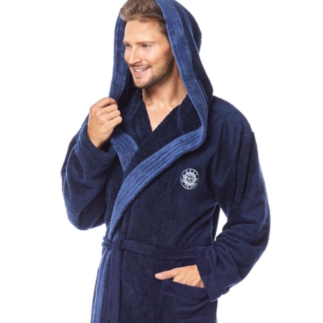 Szlafrok George Dark Blue Dark Blue, M