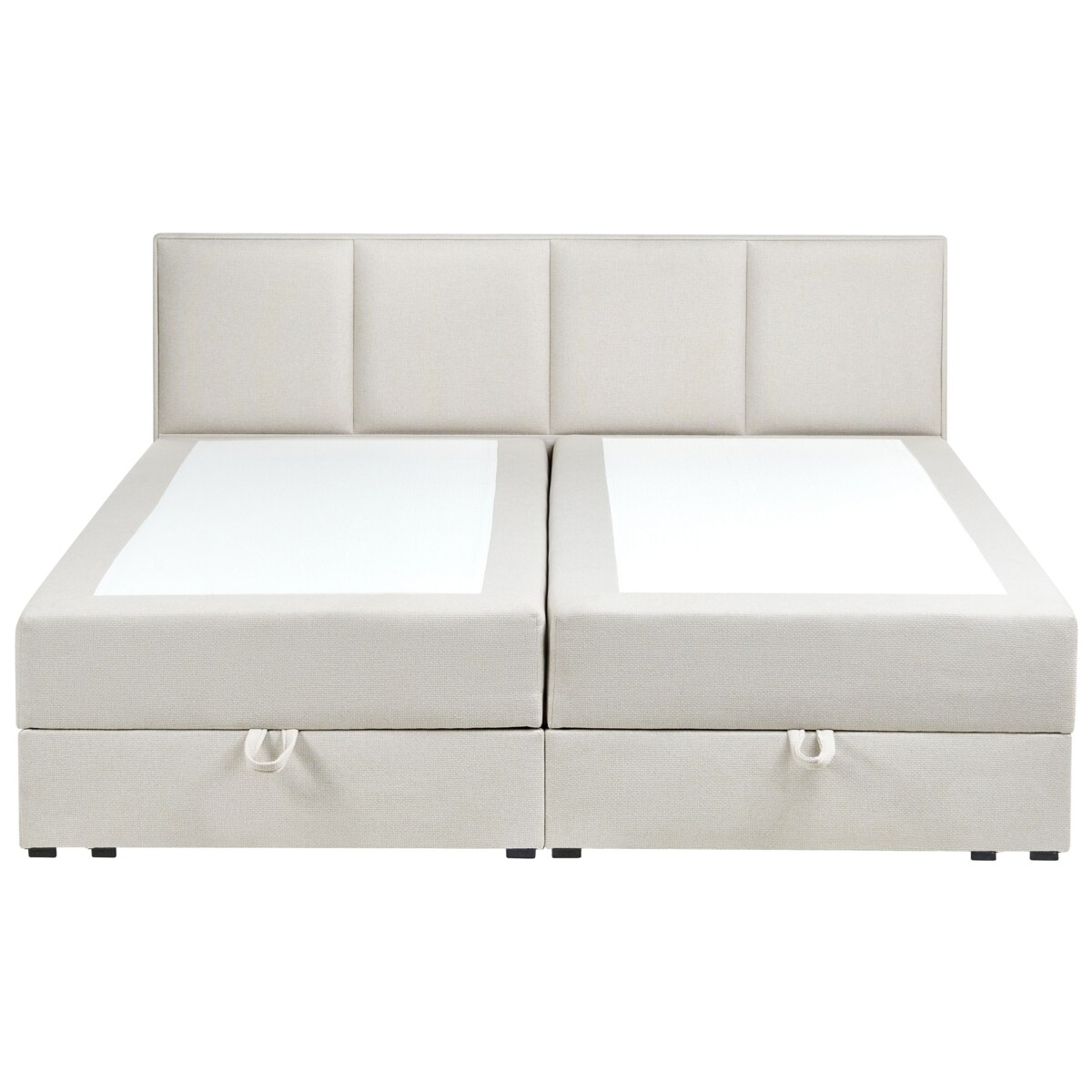 Łóżko kontynentalne z pojemnikiem BARONET 180 x 200 cm Złamana biel