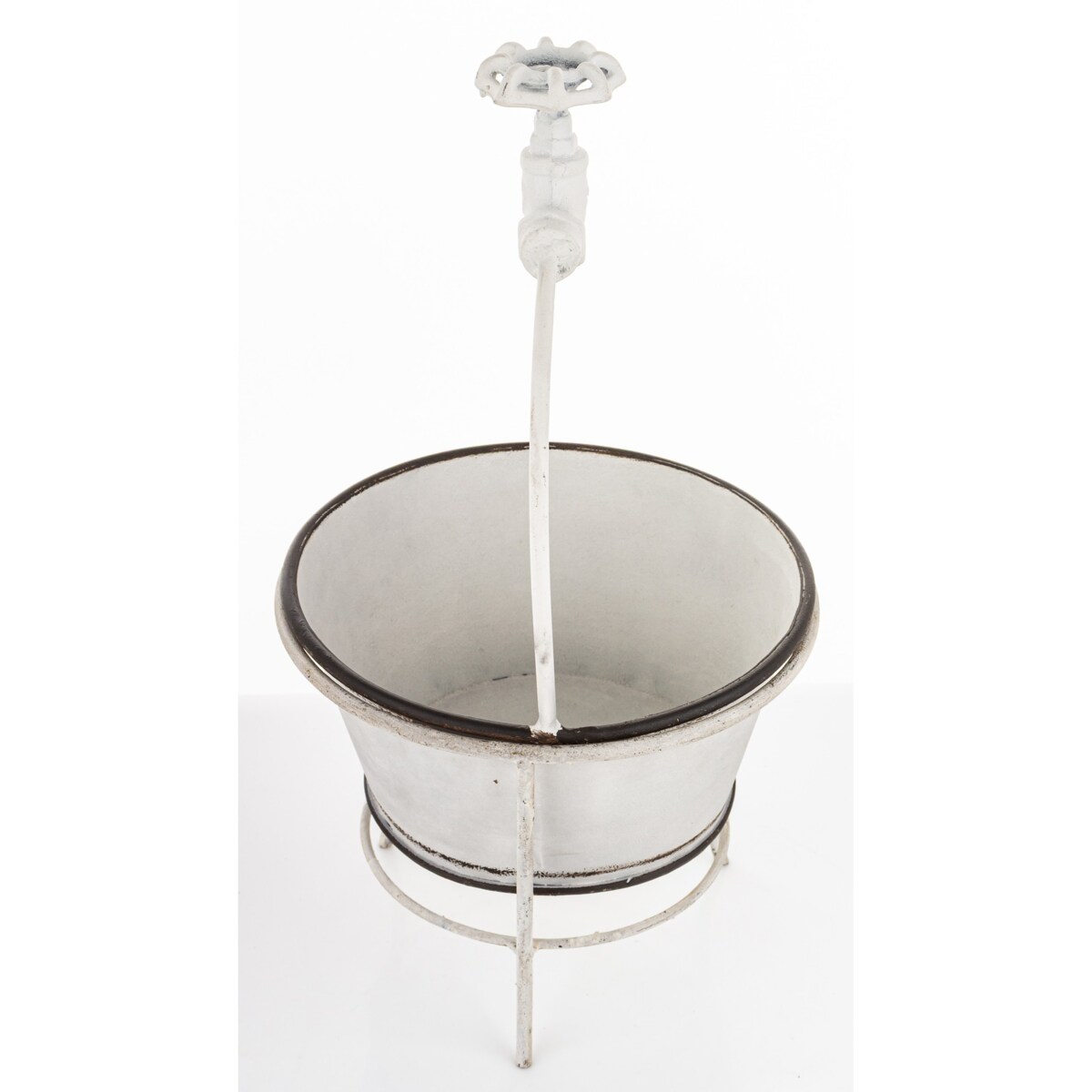 Kwietnik metalowy 41x22x22 cm MISKA-2 z kranikiem