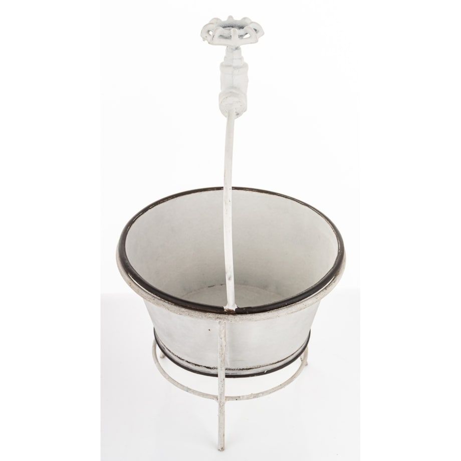 Kwietnik metalowy 41x22x22 cm MISKA-2 z kranikiem