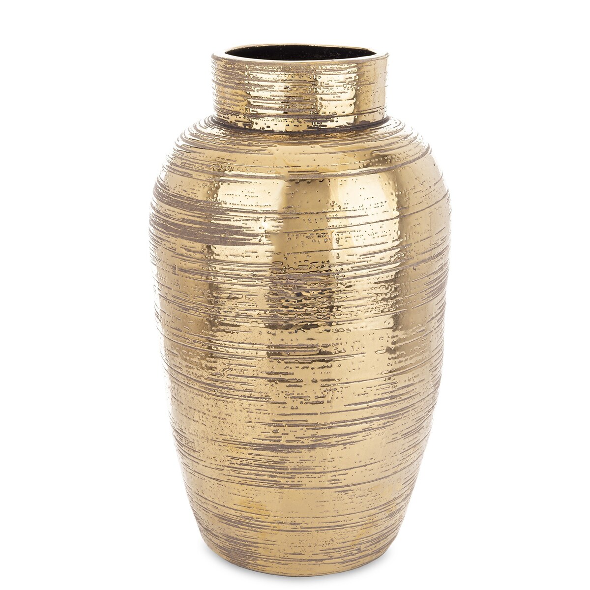 Wazon ceramiczny złoty, postarzany 38x22x22 cm JULIANO