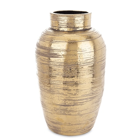 Wazon ceramiczny złoty, postarzany 38x22x22 cm JULIANO
