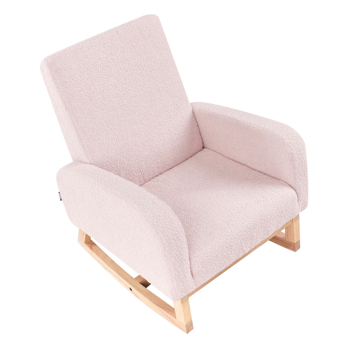 Bujak na biegunach NORBY Boucle Pastelowy róż