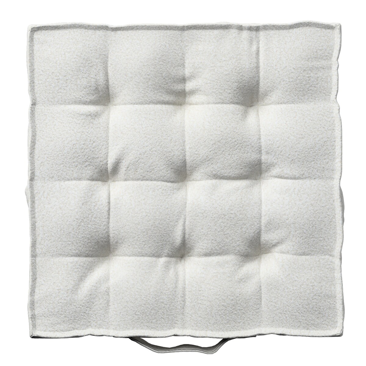 Poduszka na krzesło Kuba, biała bukla, 50 x 50 x 10 cm, Boucle Teddy