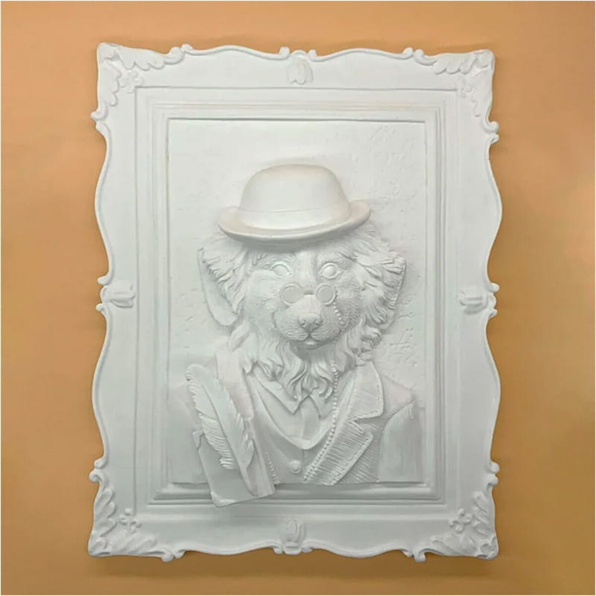 Malowanie 3D - Płaskorzeźba Pies dżentelmen