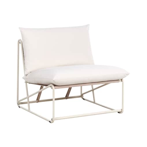 Krzesło ogrodowe z poduszką PICO Metal Jasnobeżowy