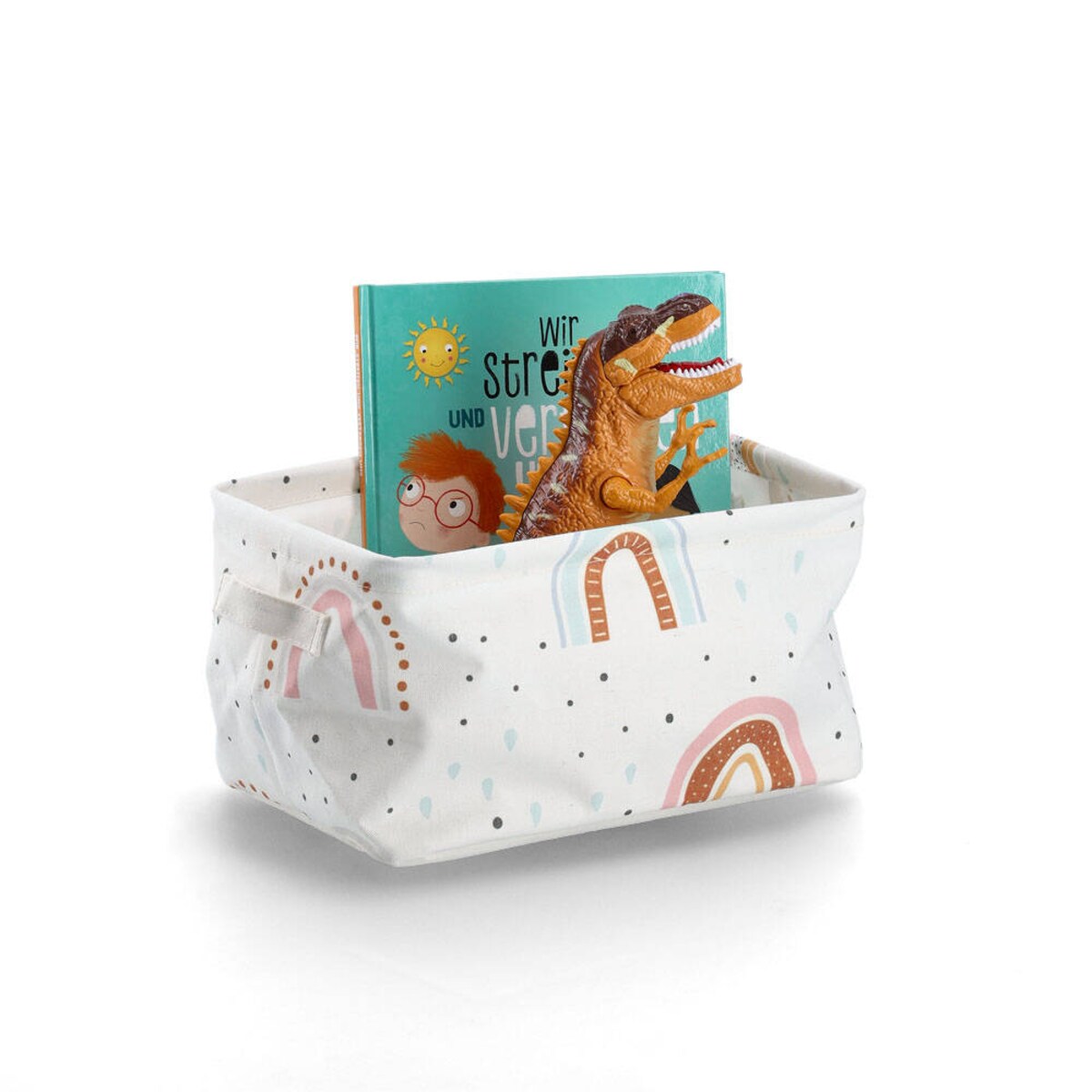 Płócienny koszyk RAINBOW, 28 x 21 x 16 cm