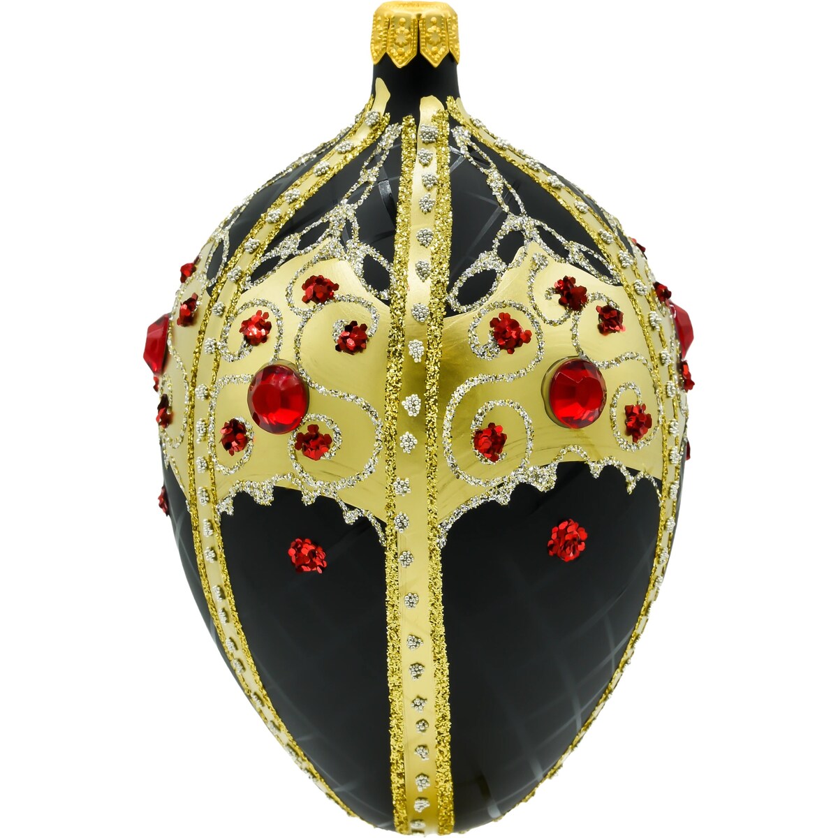 Bombka choinkowa: Ekskluzywne jajo Faberge ze złotym ornamentem: czarne