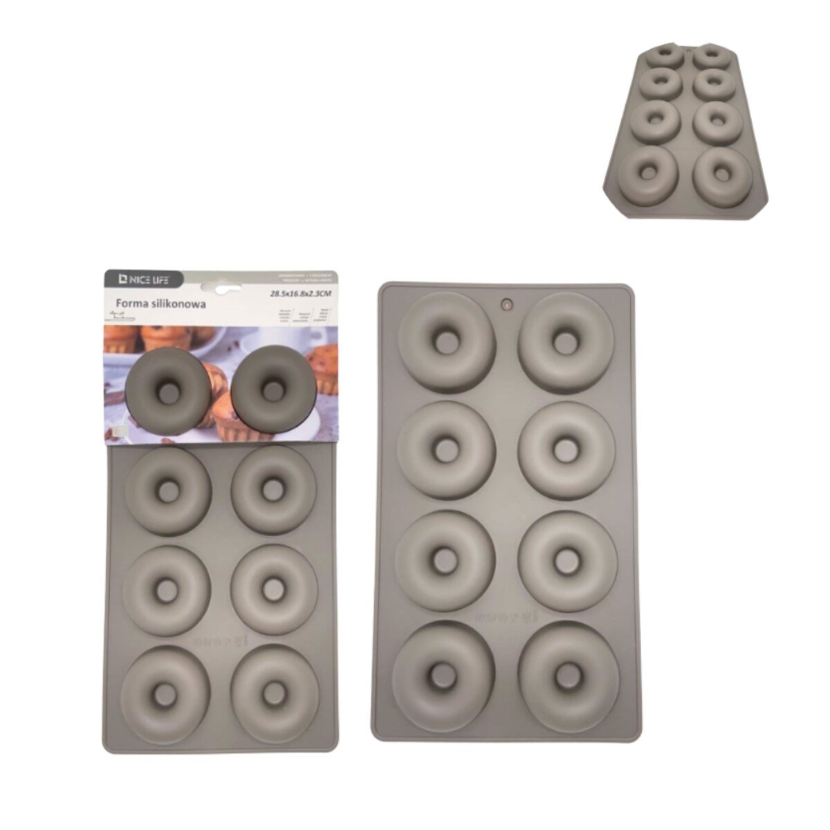 forma silikonowa 3d bakefun donuts 29x17x2,3 cm