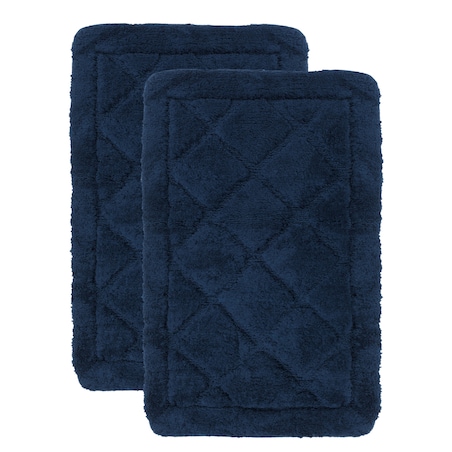 Zestaw 2szt Dywanik łazienkowy Soft 40x60 cm antypoślizgowy granatowy