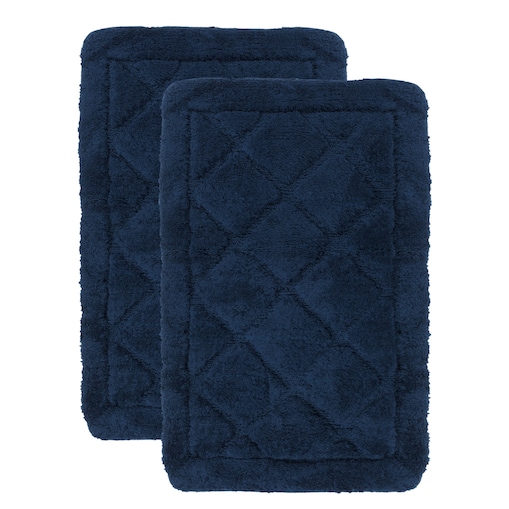 Zestaw 2szt Dywanik łazienkowy Soft 40x60 cm antypoślizgowy granatowy
