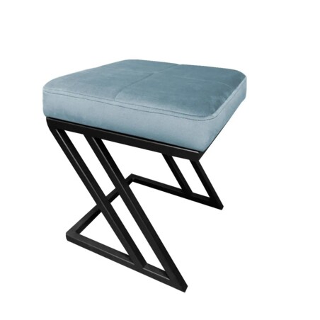 Pufa ZAZU BL VELVET szara