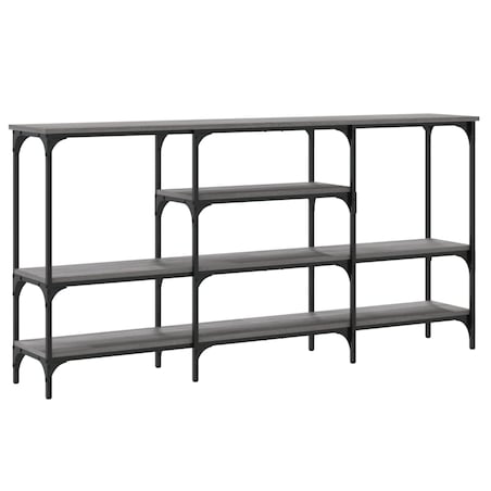 vidaXL Stolik konsolowy, szary dąb sonoma, 160x29x80 cm